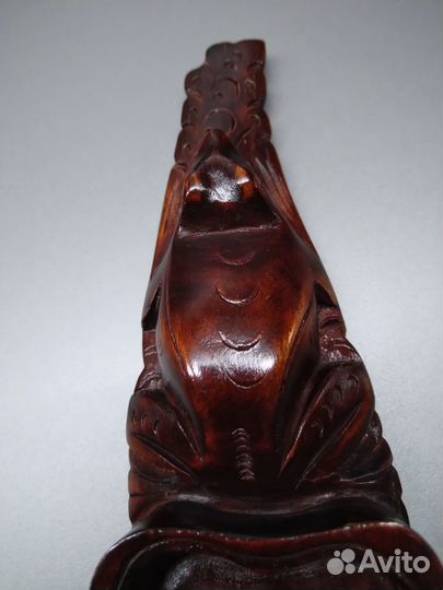 Пепельница деревянная резная лягушка Азия