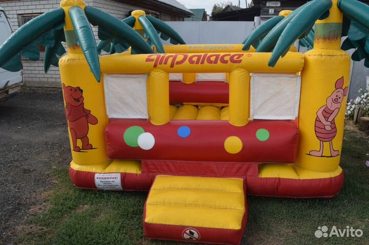 Надувной батут манеж пальмы (Вини и Пятачок)