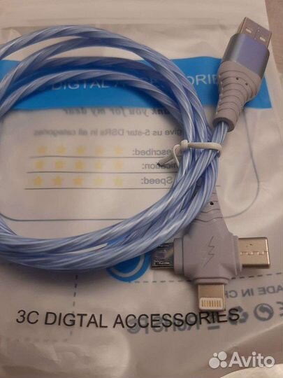 Кабель USB Type-C, Micro USB и для iPhone новый