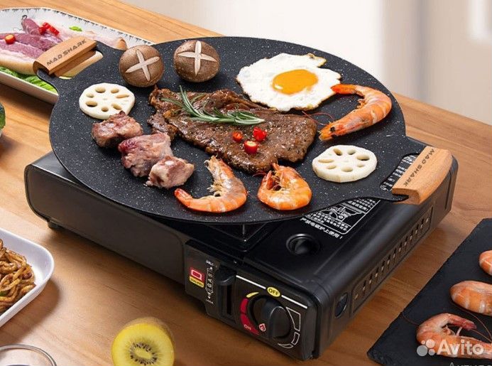 Корейская сковорода-гриль для дома и кемпинга