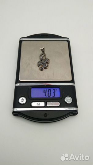 8 Подвес вставка марказиты, серебро 925 проба
