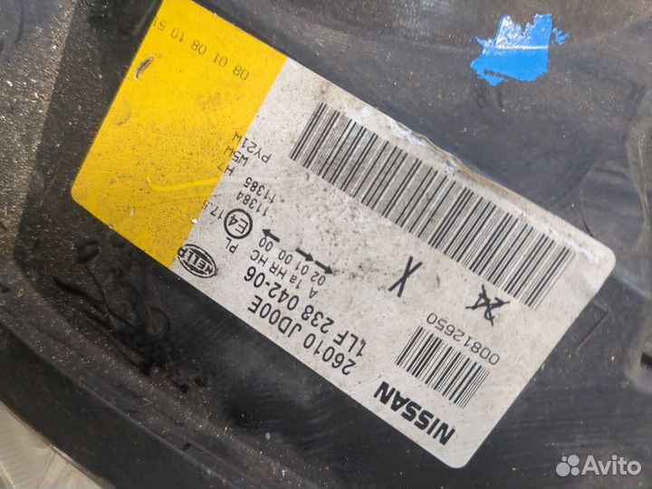 Фара (передняя) правая Nissan Qashqai, 2008