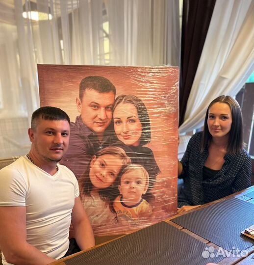 Портреты на холсте по фото