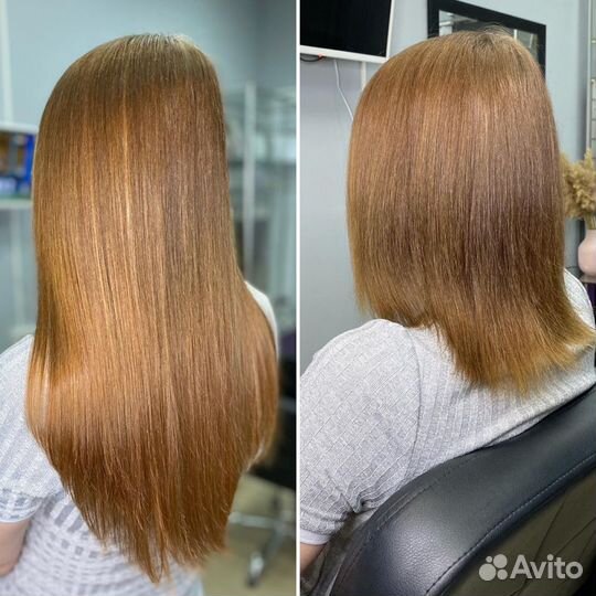 Наращивание волос микрокапсульное/ цветные пряди