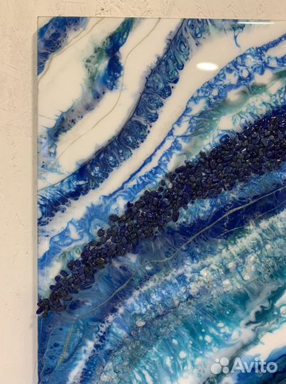 Картина абстракция эпоксидная смола