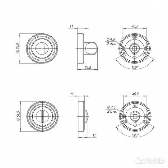 Фиксатор ML SN/CP-3 (матовый никель/хром)
