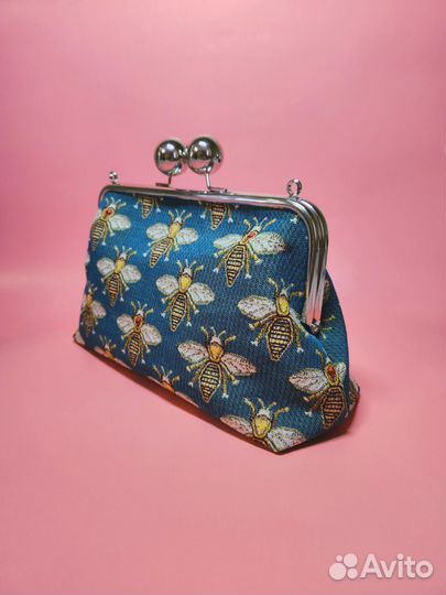 Сумка Клатч театральный Ридикюль с пчелами