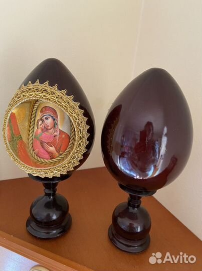 Яйцо-икона 23см, дерево. Цена за 2 шт