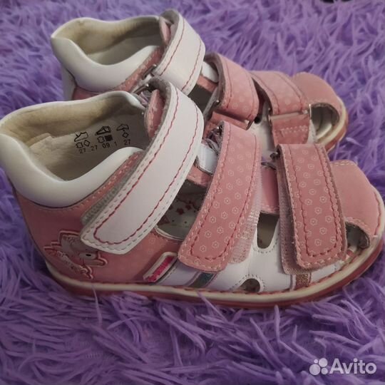 Сандалии для девочки 27 размер