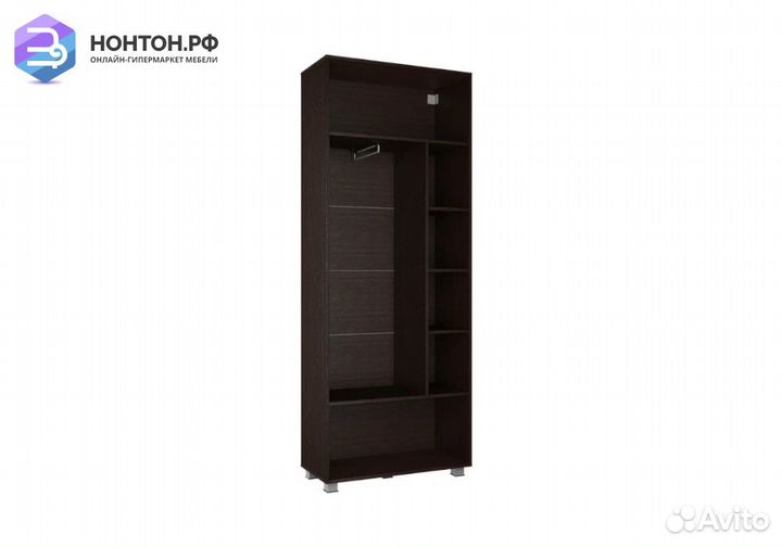 Шкаф 2-створчатый Моника венге / белый глянец