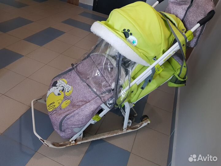 Коляска санки зимняя