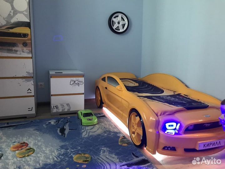 Кровать машина Мустанг plus новая