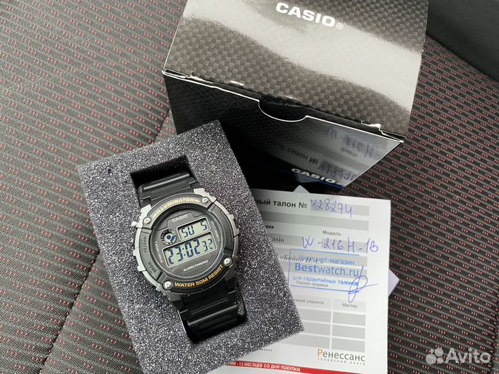 Часы casio w-216h