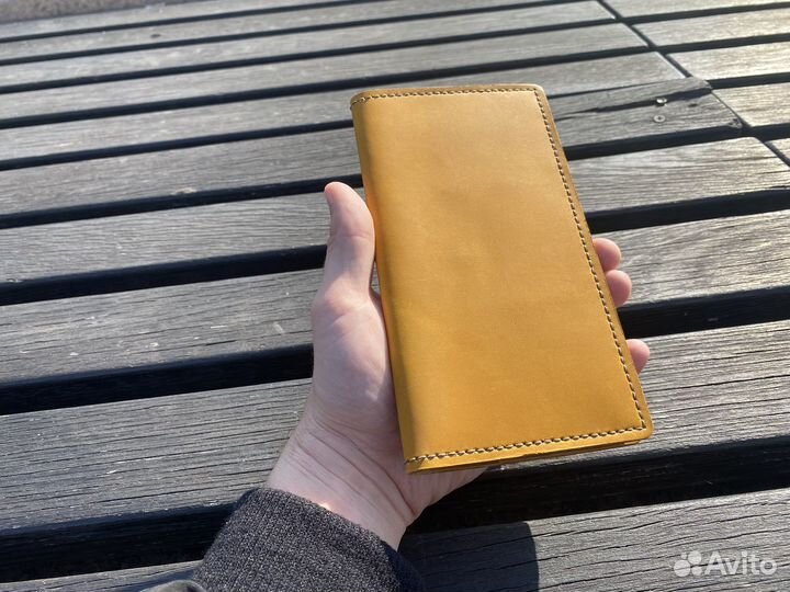 Кошелёк из кожи ручной работы