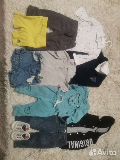 Пакет вещей на мальчика с 6 до 1 года