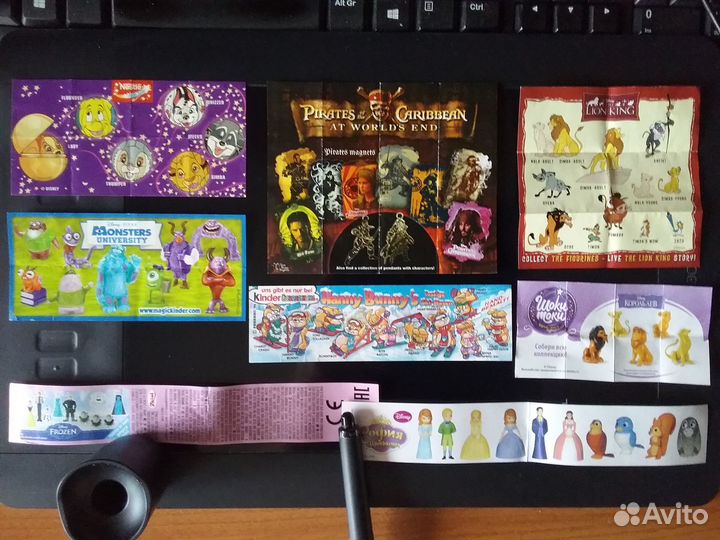 Вкладыши из шоколадных яиц и т.п