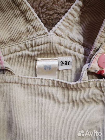 Вельветовый сарафан для девочки (2—3 года)