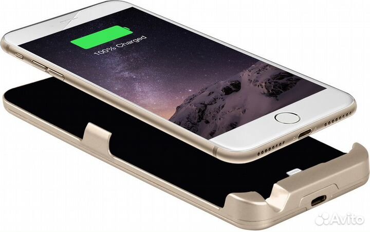 Чехол-Аккумулятор iPhone 6Plus/7P/8P 5000мАч Gold