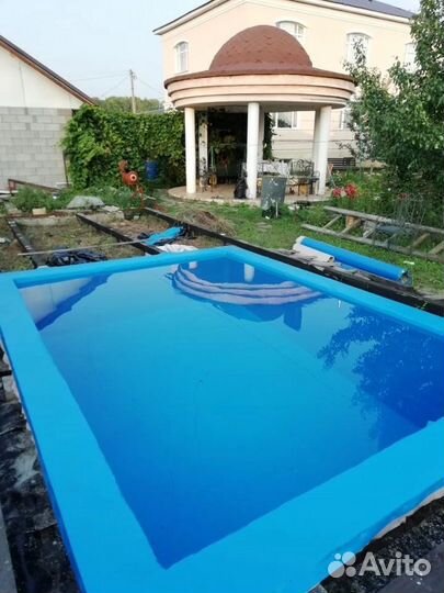 Пленка для пруда и бассейна 1мм голубого цвета