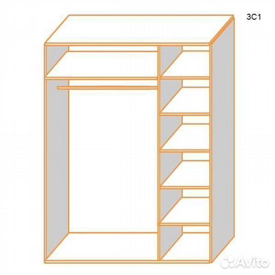 Комод Норд 3 ящика, белый