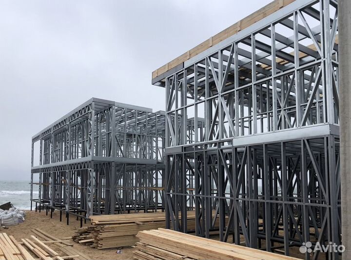 Лстк каркас двухэтажной гостиницы