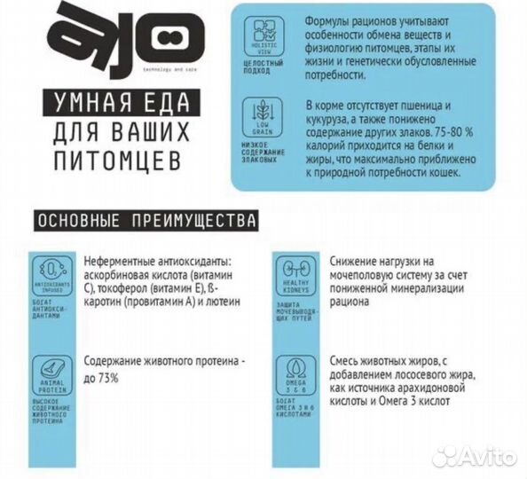 AJO Аджо Cat Аctive Сухой корм для взрослых кошек