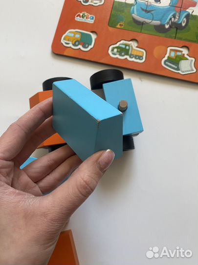 Деревянные игрушки грузовичок Лева