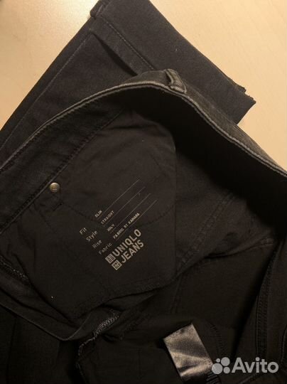 Джинсы черные uniqlo 28x33