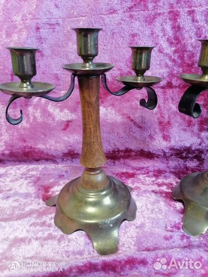 Подсвечники латунь СССР