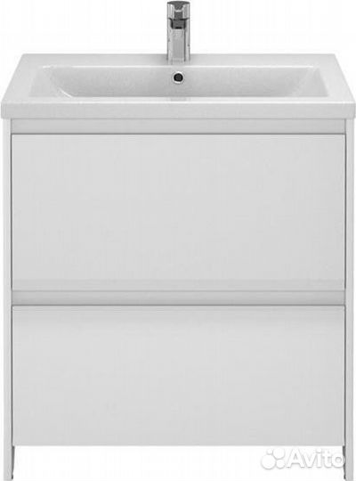 Тумба с раковиной Velvex Klaufs 70.2Y белая, напол