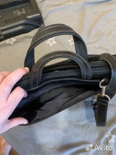 Сумка кожаная для ноутбука