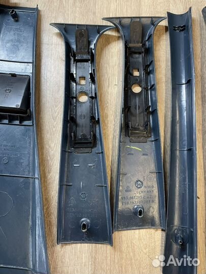 Синий пластик стоек VW Golf 2 Jetta 2