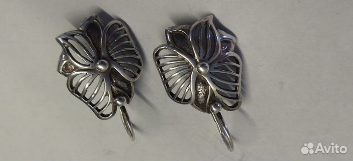 Серьги. серебро 925 проба.звезда. СССР