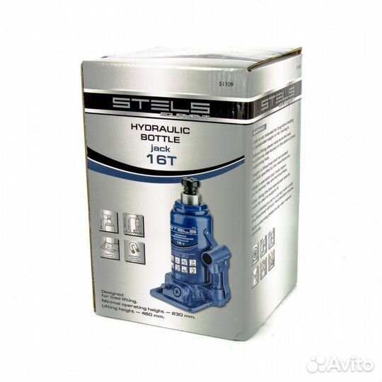 Домкрат Stels бутылочный, 16 т, 230-460 мм