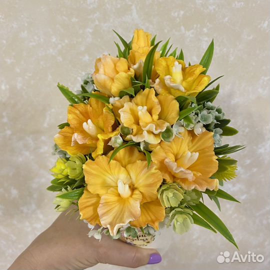 Гладиолусы букет цветы из мыла
