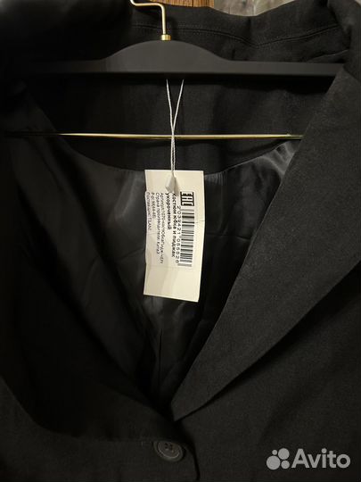 Укороченный пиджак женский чёрный