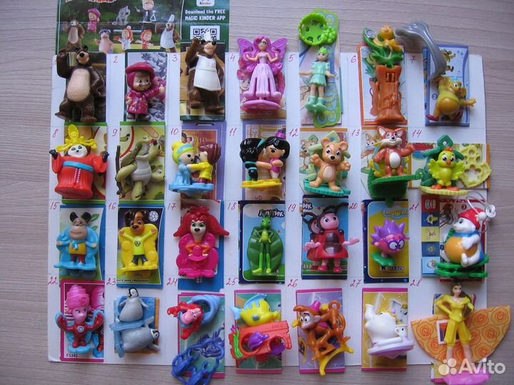 Много серий и единичек из киндер-сюрпризов