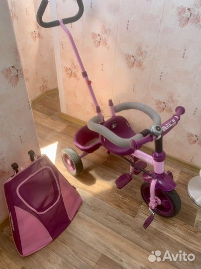 Детский велосипед с родительской ручкой