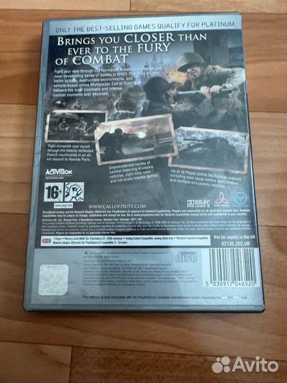 Диск Call of Duty 3 Лицензия PS2