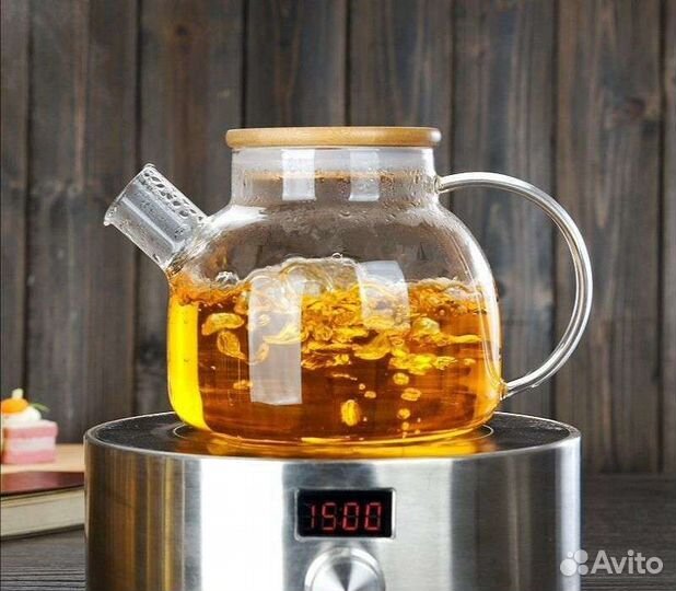 Стеклянный заварочный чайник