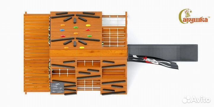 Детский игровой комплекс Савушка База 3 для улицы