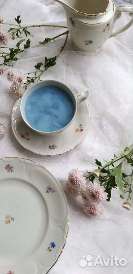 Антикварное чайное трио Бавария