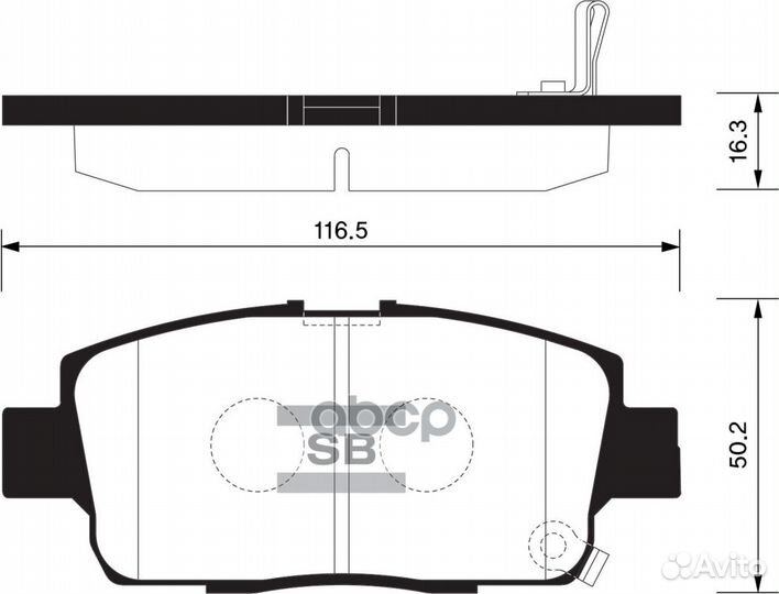 Колодки торм.пер. SP1555 Sangsin brake