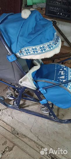 Детские санки коляска ника