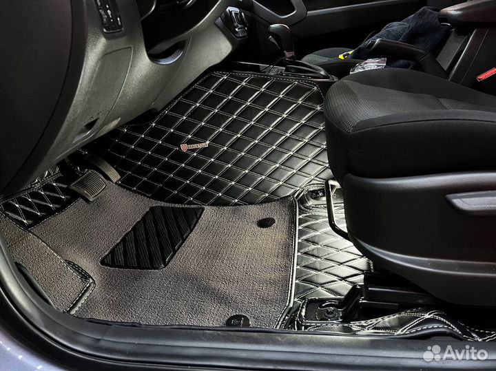 3D (3Д) ковpики из экокoжи c ширoкими бoртами