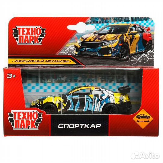 Машина Технопарк металл Спорткар 11 см инерция 191