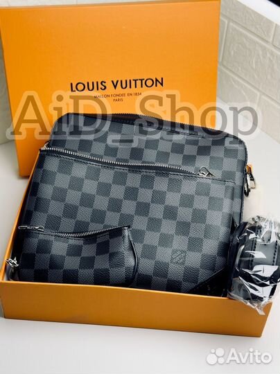 Сумка louis vuitton мужская 3в1 (чёрная)