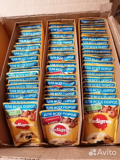 Корм жидкий Whiskas, Kitekat, Pedigree, Chappi