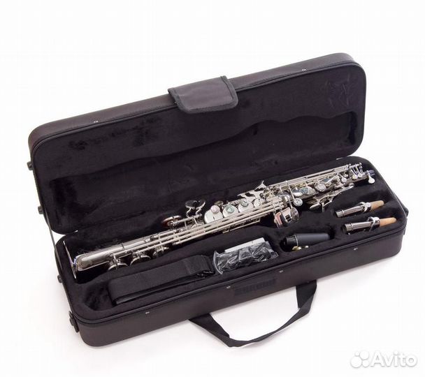 JP043BS Саксофон сопрано Bb, прямой, черный/серебр