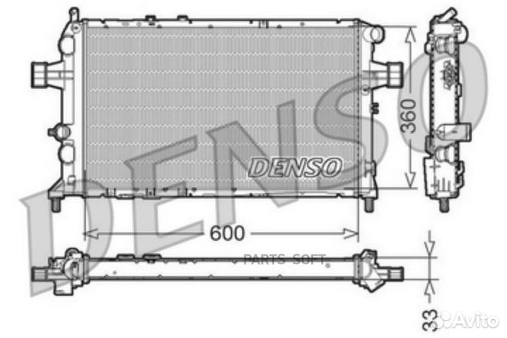 Denso DRM20018 Радиатор двигателя